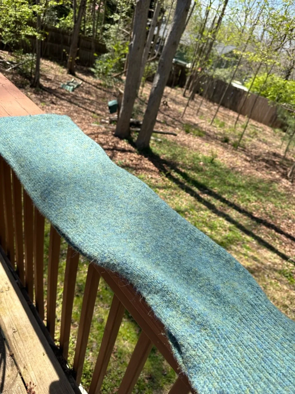 Anthropologie blue green long scarf